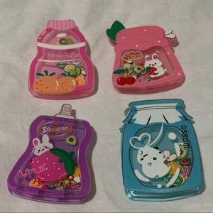 Magnet Shaker Juice Bottles and Jelly Jars Set of 4